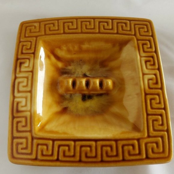 Vintage Mid Century Glazed Pottery Maurice Of California-USA-RF38 ashtray 6"x6" - Picture 1 of 5